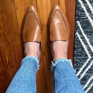 Brown madewell leather loafers, size 7.5